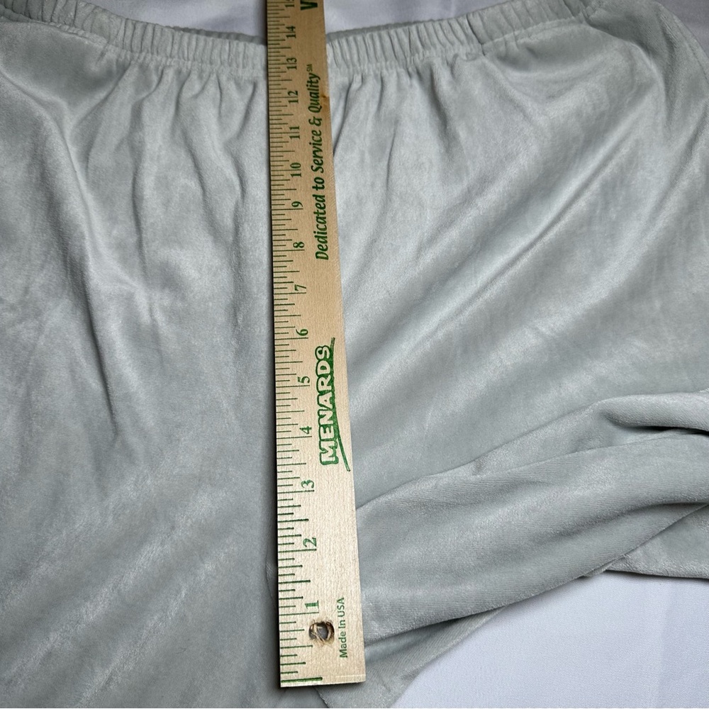 BLAIR Velour Tracksuit XL Gray Silver Quilted Smocked Zip Grandpa Retro Cottage - Picture 16 of 16
